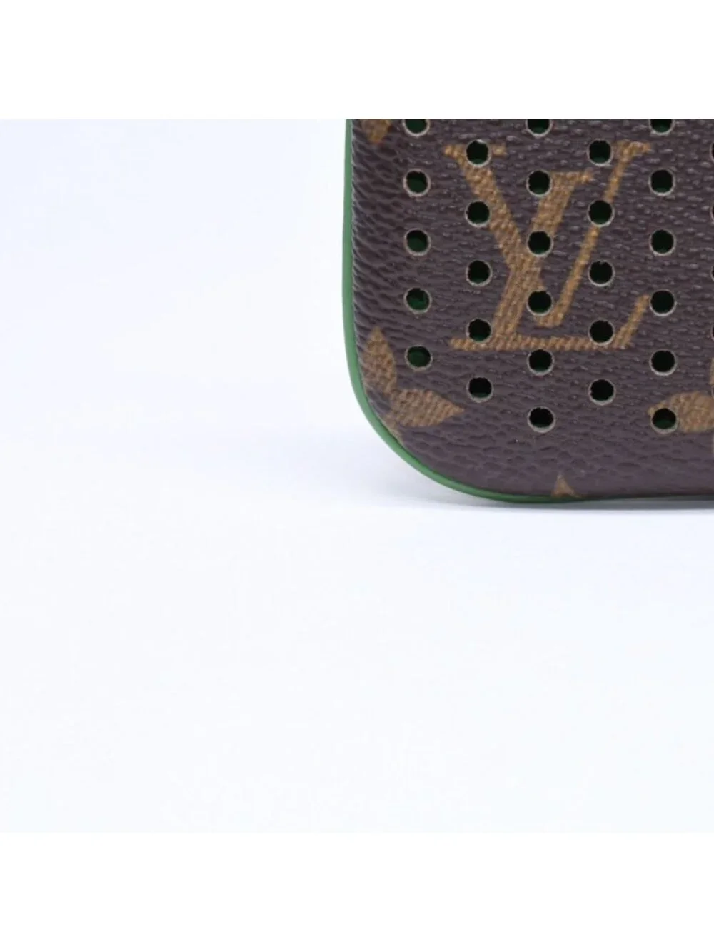 Louis Vuitton Perfo Pochette Cles Coin Purse Monogram Brown Green